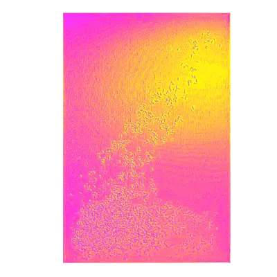 Digital, zu Grünblau, umgefärbtes Kunstwerk mit Reis auf der Oberfläche.