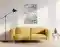 Abstraktes Bild aus weißer und schwarzer Acrylfarbe mit einer Kunststofffolie überzogen. Das Bild, das den Eindruck einer Weltraumaufnahme erweckt, hängt in einem Raum über einem Curry farbigem Sofa. | mixed-art - wolfram schäfers Abstraktes Bild aus weißer und schwarzer Acrylfarbe mit einer Kunststofffolie überzogen. Das Bild, das den Eindruck einer Weltraumaufnahme erweckt, hängt in einem Raum über einem Curry farbigem Sofa. | mixed-art - wolfram schäfers